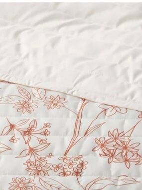 Full Floral Satin Quilt in Copper
